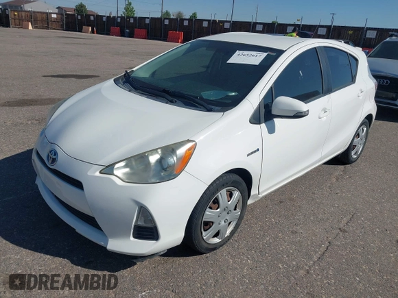 2012 Toyota Prius One with VIN JTDKDTB31C1512595, listed as a IAAI auction lot 42652617 with Not provided miles and . Bid and sale history available at DreamBid. Image 2.