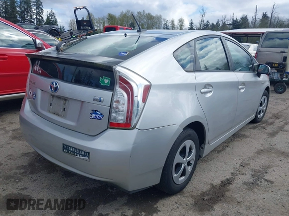2013 Toyota Prius One with VIN JTDKN3DU6D0350795, listed as a IAAI auction lot 42025416 with 146,043 mi miles. Bid and sale history available at carsss.com. Image 4.