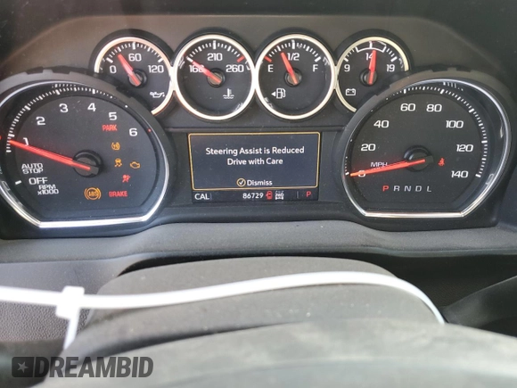 2021 Chevrolet Silverado 1500 LT with VIN 3GCUYDET7MG206504, listed as a Copart auction lot 83401814 with 86,729 mi miles and Salvage Title. Bid and sale history available at carsss.com. Image 9.