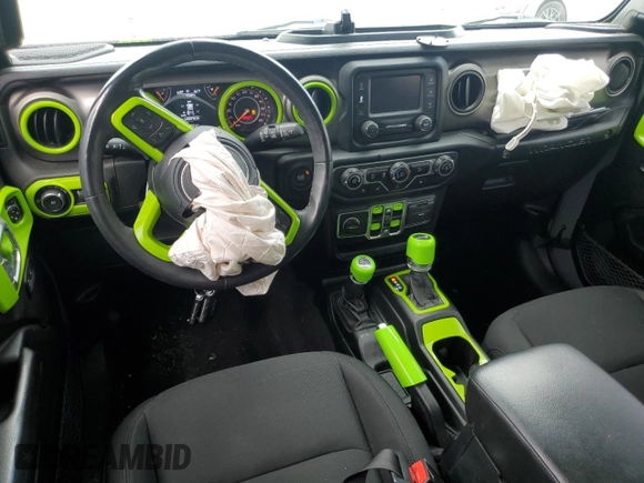 2019 Jeep Wrangler Unlimited Sport S with VIN 1C4HJXDG3KW648464, listed as a Copart auction lot 60468205 with 74,711 mi miles and Salvage title. Bid and sale history available at DreamBid. Image 8.