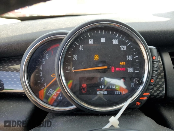 2016 MINI Hardtop S with VIN WMWXP7C56G2A43878, listed as a Copart auction lot 53812665 with 67,948 mi miles and Salvage Title. Bid and sale history available at DreamBid. Image 9.