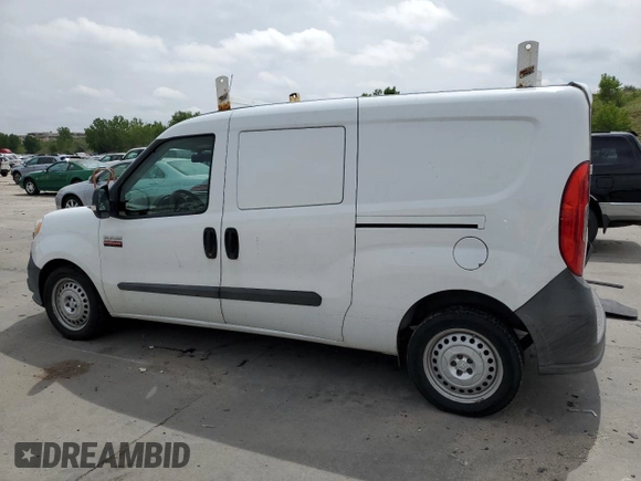2016 Ram ProMaster City Cargo Tradesman with VIN ZFBERFAT7G6B28384, listed as a Copart auction lot 57976675 with 143,153 mi miles and Salvage title. Bid and sale history available at DreamBid. Image 2.