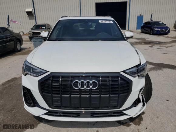 2023 Audi Q3 S line Premium Plus with VIN WA1EECF34P1117332, listed as a Copart auction lot 48113195 with 21,000 mi miles and Salvage Title. Bid and sale history available at carsss.com. Image 5.
