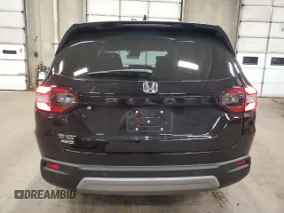 2025 Honda Pilot EX-L with VIN 5FNYG1H47SB070692, listed as a Copart auction lot 43446285 with 2,933 mi miles and Salvage Title. Bid and sale history available at carsss.com. Image 6.