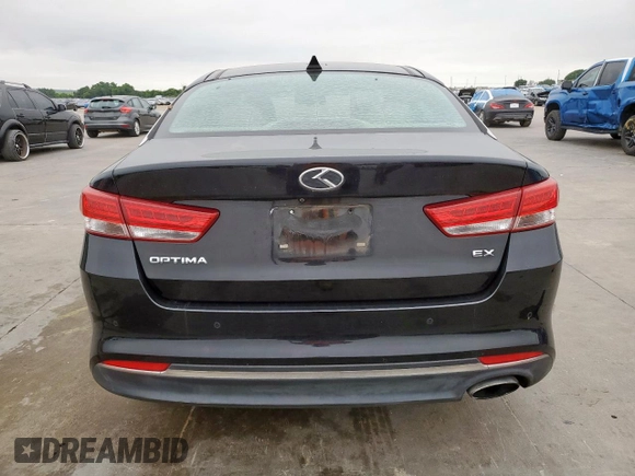 2016 Kia Optima EX with VIN 5XXGU4L33GG079351, listed as a Copart auction lot 58868595 with 138,723 mi miles and Salvage title. Bid and sale history available at DreamBid. Image 6.