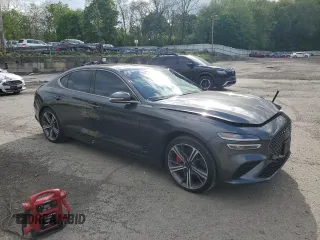 2024 Genesis G70 2.5T with VIN KMTG34SCXRU141623, listed as a Copart auction lot 55944715 with 25,318 mi miles and Salvage title. Bid and sale history available at DreamBid. Image 4.