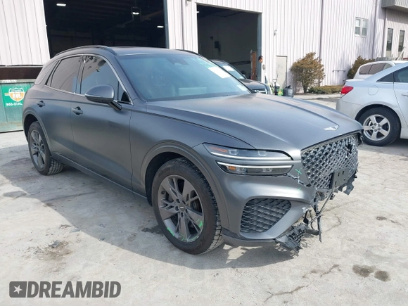 2022 Genesis GV70 Sport with VIN KMUMCDTC6NU028274, listed as a IAAI auction lot 41613720 with 46,522 mi miles and . Bid and sale history available at DreamBid. Image 1.