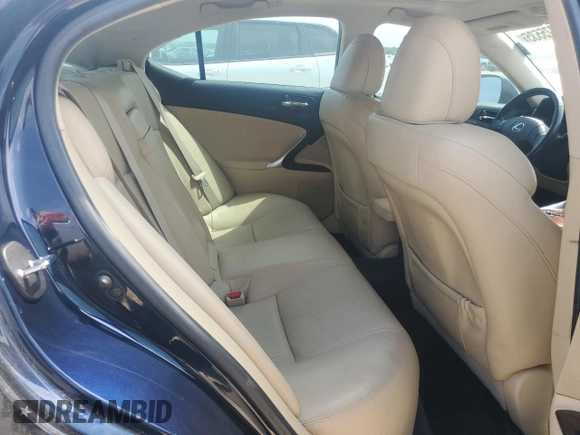 2008 Lexus IS with VIN JTHBK262885082029, listed as a Copart auction lot 53275535 with 237,252 mi miles and Salvage Title. Bid and sale history available at carsss.com. Image 10.