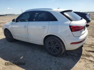 2017 Audi Q3 Premium Plus with VIN WA1HCCFS1HR017234, listed as a Copart auction lot 47053405 with 76,440 mi miles and Salvage title. Bid and sale history available at DreamBid. Image 2.