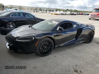 2022 McLaren GT with VIN SBM22GCA7NW001853, listed as a Copart auction lot 78235364 with 11,294 mi miles and Salvage Title. Bid and sale history available at carsss.com. Image 1.