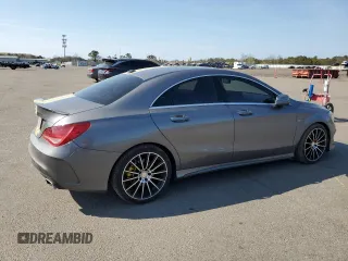 2015 Mercedes-Benz CLA 250 with VIN WDDSJ4EB7FN180683, listed as a Copart auction lot 54276095 with 58,728 mi miles and Salvage Title. Bid and sale history available at DreamBid. Image 3.