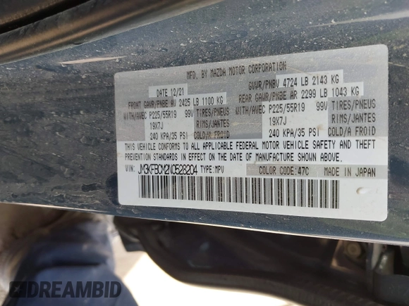 2022 Mazda CX-5 S Preferred with VIN JM3KFBCM2N0528204, listed as a IAAI auction lot 42054842 with 32,066 mi miles and . Bid and sale history available at carsss.com. Image 9.