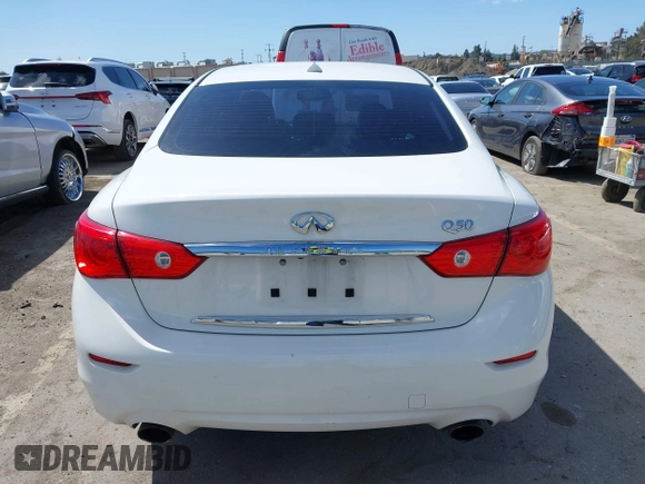 2017 Infiniti Q50 2.0t with VIN JN1CV7AP5HM641865, listed as a IAAI auction lot 41931936 with 109,046 mi miles. Bid and sale history available at carsss.com. Image 16.