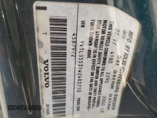 1998 Volvo S70 z VIN YV1LS5531W2483710, wystawiony jako Copart lot #76098124 z przebiegiem 236 374 mil mil oraz Szkody całkowita. Historia ofert i sprzedaży dostępna na DreamBid. Obrazek 12.