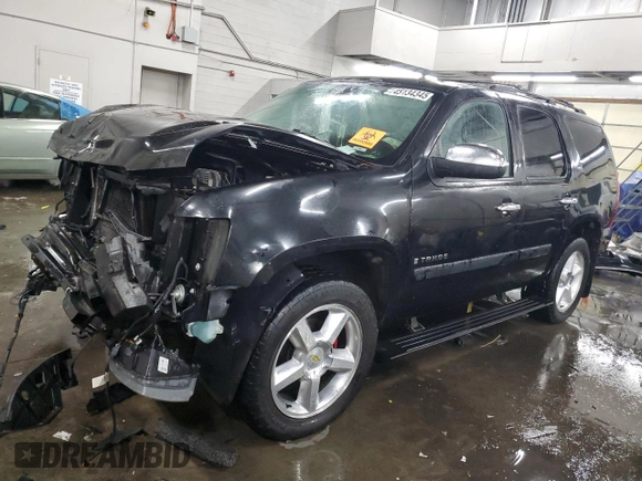 2007 Chevrolet Tahoe LT with VIN 1GNFK13097J359042, listed as a Copart auction lot 45134345 with Not provided miles and Salvage title. Bid and sale history available at DreamBid. Image 1.