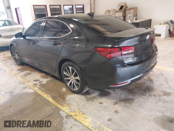 2015 Acura TLX Tech with VIN 19UUB1F5XFA003321, listed as a IAAI auction lot 41703980 with 102,227 mi miles. Bid and sale history available at carsss.com. Image 3.