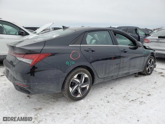 2023 Hyundai Elantra Limited with VIN KMHLP4AG8PU377332, listed as a Copart auction lot 45394235 with 44,383 mi miles and Salvage Title. Bid and sale history available at carsss.com. Image 3.