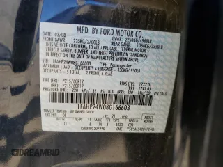 2008 Ford Taurus SEL with VIN 1FAHP24W08G166603, listed as a Copart auction lot 78131864 with 173,305 mi miles and Salvage Title. Bid and sale history available at carsss.com. Image 12.