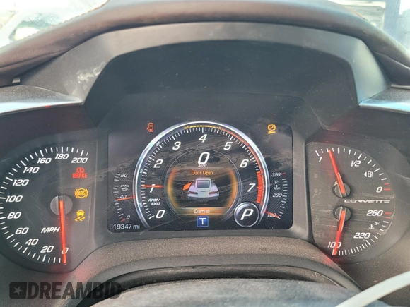 2014 Chevrolet Corvette Z51 3LT with VIN 1G1YM2D73E5105712, listed as a Copart auction lot 79658014 with 19,347 mi miles and Salvage title. Bid and sale history available at DreamBid. Image 9.