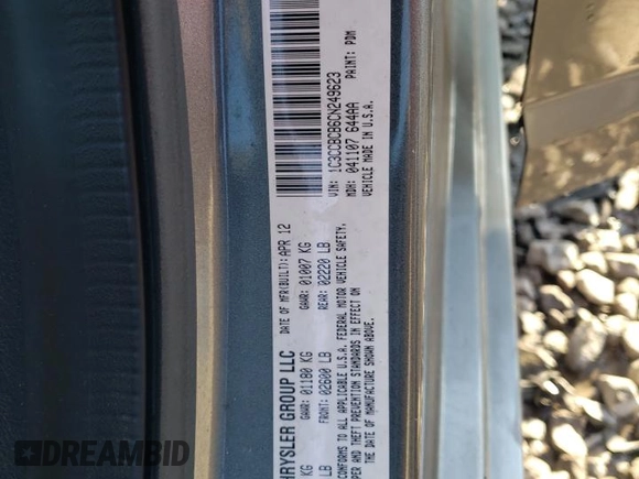 2012 Chrysler 200 Limited with VIN 1C3CCBCB6CN249623, listed as a Copart auction lot 49435415 with 155,012 mi miles and Salvage Title. Bid and sale history available at carsss.com. Image 12.