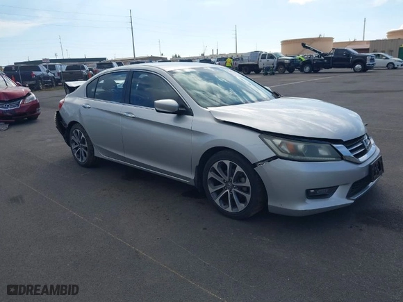 2015 Honda Accord Sedan Sport with VIN 1HGCR2F53FA060487, listed as a IAAI auction lot 41350122 with 153,940 mi miles. Bid and sale history available at carsss.com. Image 1.