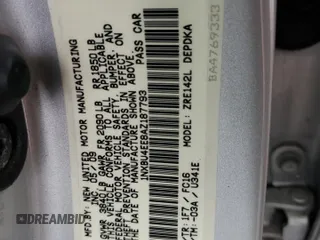 2010 Toyota Corolla with VIN 1NXBU4EE8AZ187793, listed as a Copart auction lot 63909235 with 65,164 mi miles and Salvage title. Bid and sale history available at DreamBid. Image 12.
