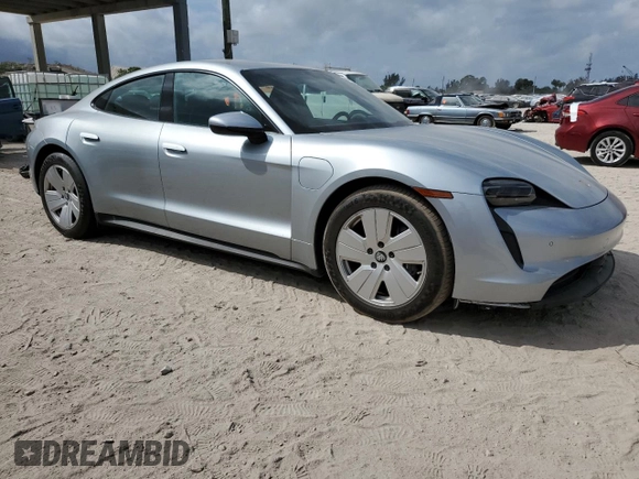 2021 Porsche Taycan with VIN WP0AA2Y17MSA16879, listed as a Copart auction lot 44595125 with 7,105 mi miles and Non repairable. Bid and sale history available at DreamBid. Image 4.