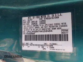 1997 Ford Thunderbird LX with VIN 1FALP62W7VH153454, listed as a IAAI auction lot 41833472 with 147,269 mi miles and . Bid and sale history available at DreamBid. Image 9.