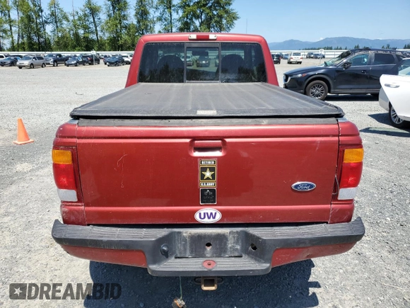 1998 Ford Ranger XL with VIN 1FTZR15U4WPB10502, listed as a Copart auction lot 60064895 with 122,711 mi miles and Clean title. Bid and sale history available at DreamBid. Image 6.