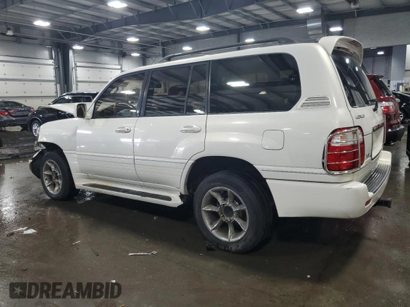 2000 Lexus LX 470 z VIN JT6HT00W9Y0109333, wystawiony jako Copart lot #47589965 z przebiegiem 261 766 mil mil oraz Szkody całkowita. Historia ofert i sprzedaży dostępna na DreamBid. Obrazek 2.