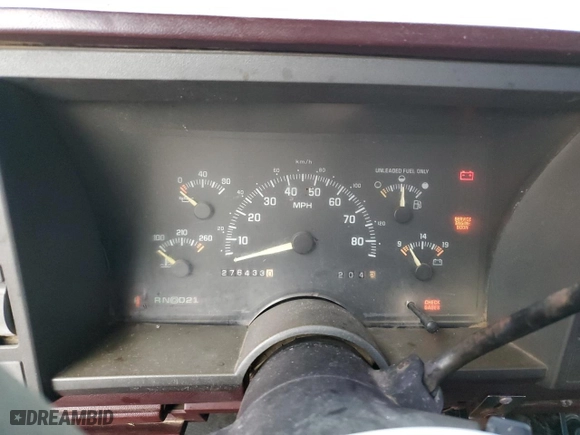 1994 Chevrolet C/K 1500 with VIN 1GCEC14Z2RZ238856, listed as a Copart auction lot 44983565 with 276,433 mi miles and Non Repairable. Bid and sale history available at carsss.com. Image 9.