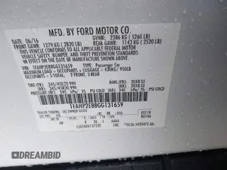 2016 Ford Taurus SEL with VIN 1FAHP2E88GG131659, listed as a IAAI auction lot 42205065 with 99,416 mi miles and . Bid and sale history available at DreamBid. Image 9.