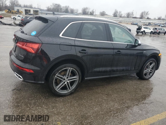 2018 Audi SQ5 Premium Plus with VIN WA1A4AFY4J2108522, listed as a Copart auction lot 43449595 with 76,156 mi miles and Salvage Title. Bid and sale history available at DreamBid. Image 3.