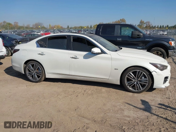 2017 Infiniti Q50 3.0t Premium with VIN JN1EV7AR3HM841394, listed as a IAAI auction lot 40635548 with 73,047 mi miles. Bid and sale history available at carsss.com. Image 13.