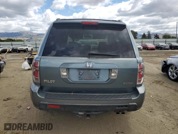 2007 Honda Pilot EX-L with VIN 2HKYF18547H517449, listed as a Copart auction lot 57093925 with 211,876 mi miles and Clean Title. Bid and sale history available at DreamBid. Image 6.