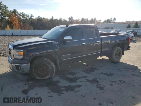 2014 GMC Sierra 1500 SLT with VIN 1GTV2VEJ1EZ330022, listed as a Copart auction lot 77237594 with 121,520 mi miles and Salvage Title. Bid and sale history available at carsss.com. Image 1.