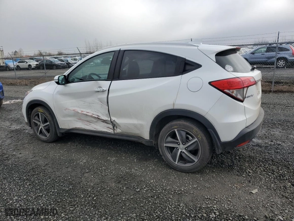 2022 Honda HR-V EX-L with VIN 3CZRU6H73NM708466, listed as a Copart auction lot 46943045 with 21,912 mi miles and Salvage Title. Bid and sale history available at carsss.com. Image 2.