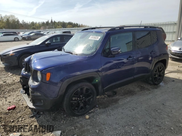 2018 Jeep Renegade Latitude with VIN ZACCJABB8JPH96958, listed as a Copart auction lot 55936825 with 72,678 mi miles and Non repairable. Bid and sale history available at DreamBid. Image 1.