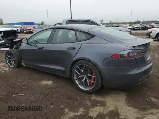 2022 Tesla Model S Plaid with VIN 5YJSA1E63NF460223, listed as a Copart auction lot 56127155 with 50,419 mi miles and Clean title. Bid and sale history available at DreamBid. Image 2.