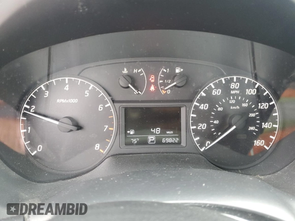 2017 Nissan Sentra S with VIN 3N1AB7APXHY328727, listed as a Copart auction lot 60893635 with 69,822 mi miles and Salvage title. Bid and sale history available at DreamBid. Image 9.
