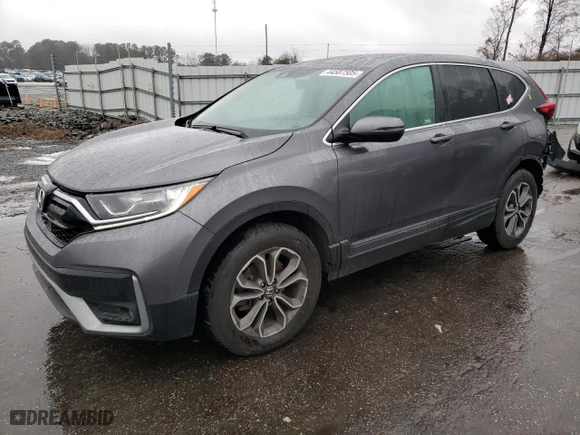 2022 Honda CR-V EX with VIN 2HKRW2H53NH663820, listed as a Copart auction lot 44587505 with 35,570 mi miles and Salvage Title. Bid and sale history available at carsss.com. Image 1.