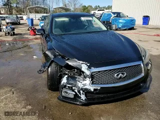 2017 Infiniti Q50 3.0t Premium with VIN JN1EV7AP5HM735138, listed as a Copart auction lot 43696675 with 107,317 mi miles and Salvage Title. Bid and sale history available at carsss.com. Image 14.