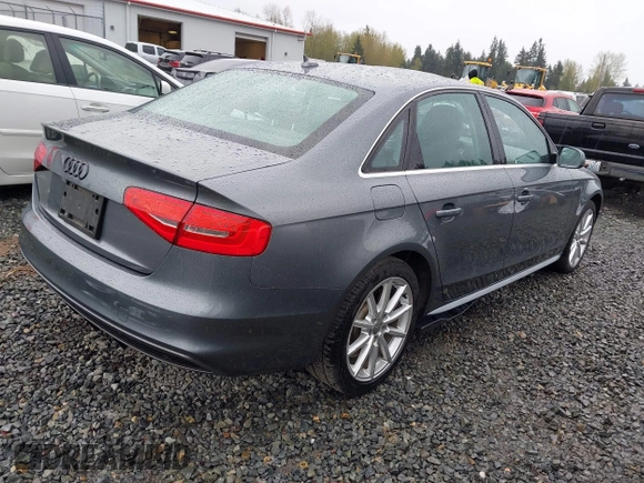 2015 Audi A4 Premium with VIN WAUAFAFLXFN009971, listed as a IAAI auction lot 42004348 with 109,362 mi miles. Bid and sale history available at carsss.com. Image 4.