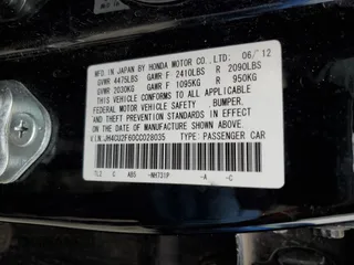 2012 Acura TSX Tech Pkg with VIN JH4CU2F60CC028035, listed as a Copart auction lot 46460665 with 151,163 mi miles and Salvage Title. Bid and sale history available at carsss.com. Image 13.