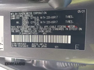 2021 Lexus NX 300 with VIN JTJDARBZ6M2195561, listed as a IAAI auction lot 42220079 with 49,757 mi miles and . Bid and sale history available at DreamBid. Image 9.