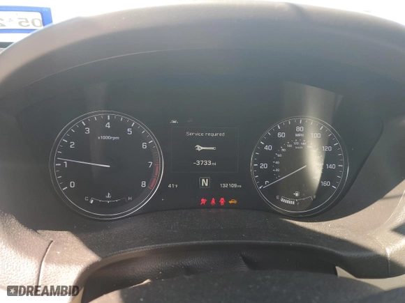 2015 Hyundai Genesis 5.0L with VIN KMHGN4JF7FU041748, listed as a Copart auction lot 45913585 with 132,109 mi miles and Salvage Title. Bid and sale history available at carsss.com. Image 9.