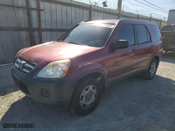 2005 Honda CR-V LX with VIN JHLRD68565C018820, listed as a Copart auction lot 51703555 with 204,699 mi miles and Clean Title. Bid and sale history available at carsss.com. Image 1.