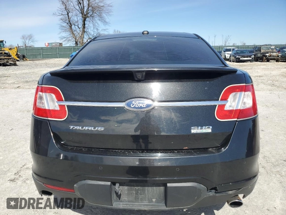 2011 Ford Taurus SHO with VIN 1FAHP2KT0BG142303, listed as a Copart auction lot 48076275 with 217,980 mi miles and Salvage Title. Bid and sale history available at DreamBid. Image 6.