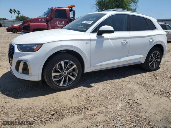 2024 Audi Q5 S line Premium with VIN WA1GAAFY9R2143457, listed as a Copart auction lot 51952465 with 1,480 mi miles and Salvage Title. Bid and sale history available at carsss.com. Image 1.