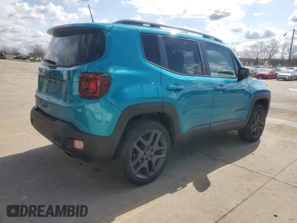 2021 Jeep Renegade Latitude with VIN ZACNJDB19MPM29361, listed as a Copart auction lot 50505705 with 95,833 mi miles and Salvage title. Bid and sale history available at DreamBid. Image 3.